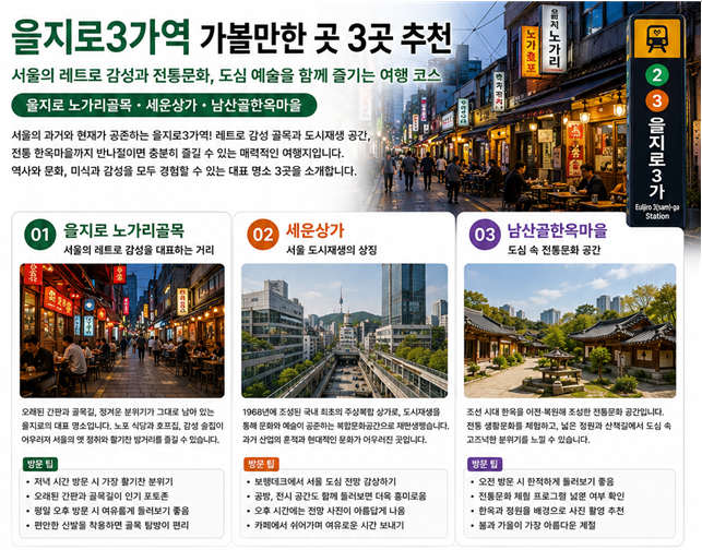 을지로3가역 가볼만한곳 추천
