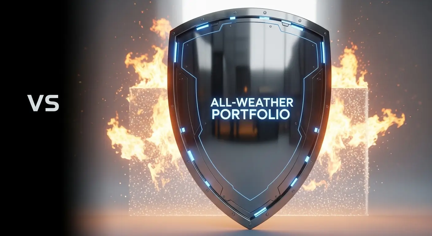 인플레이션 위험에 취약한 6040 포트폴리오와, 금과 원자재로 이를 방어하는 올웨더 포트폴리오