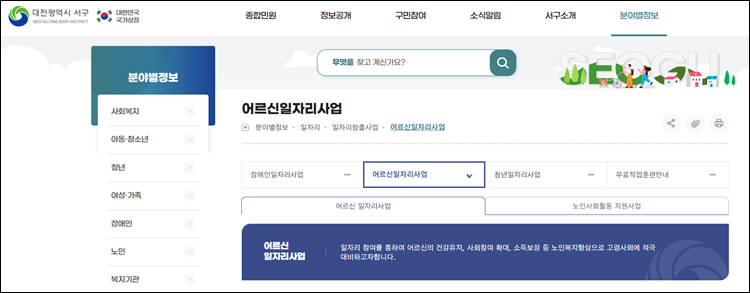 대전시서구-홈페이지