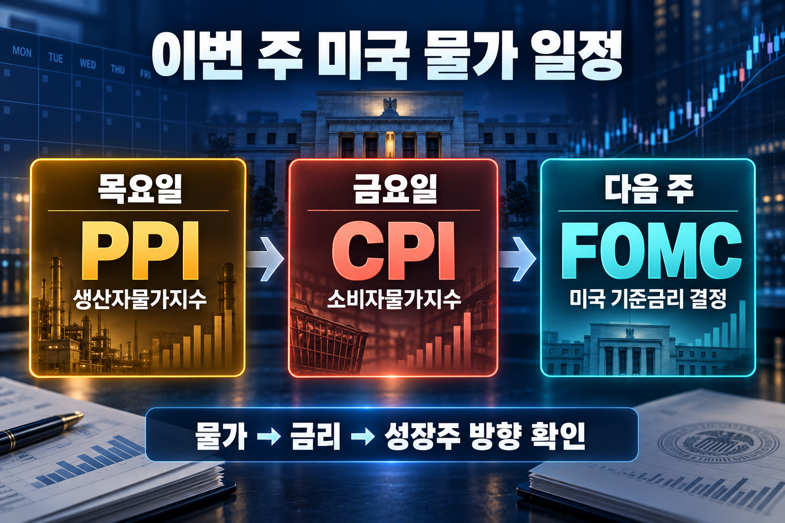 2026년 9월 미국 생산자물가 소비자물가 FOMC 증시 일정