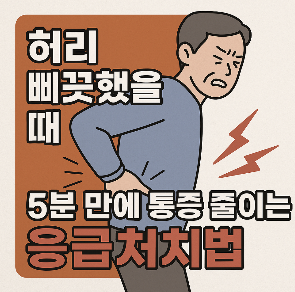 허리삐끗했을때 5분 만에 통증 줄이는 응급처치법