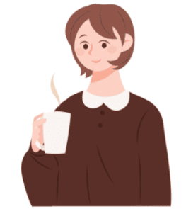 커피를 마시며 휴식하는 직장인