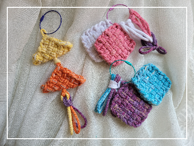 직조 괴불 키링 컵받침