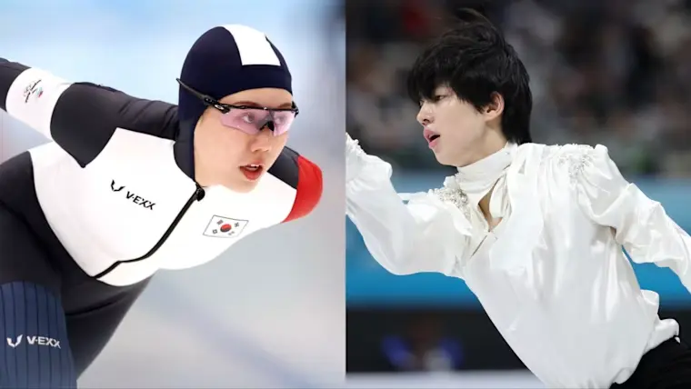 차준환 & 박지우, 팀코리아 공동 기수