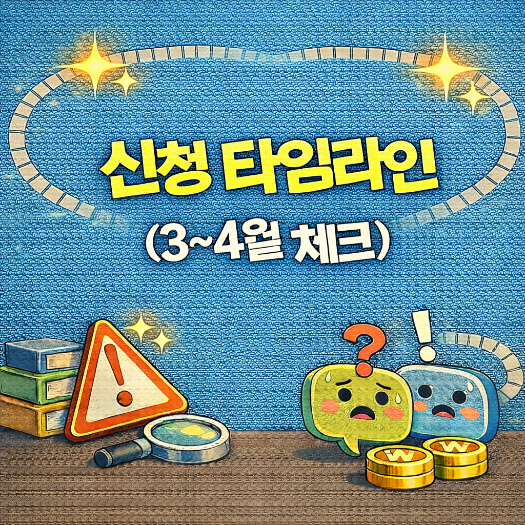 1학년 신규 신청 준비물 & 타임라인