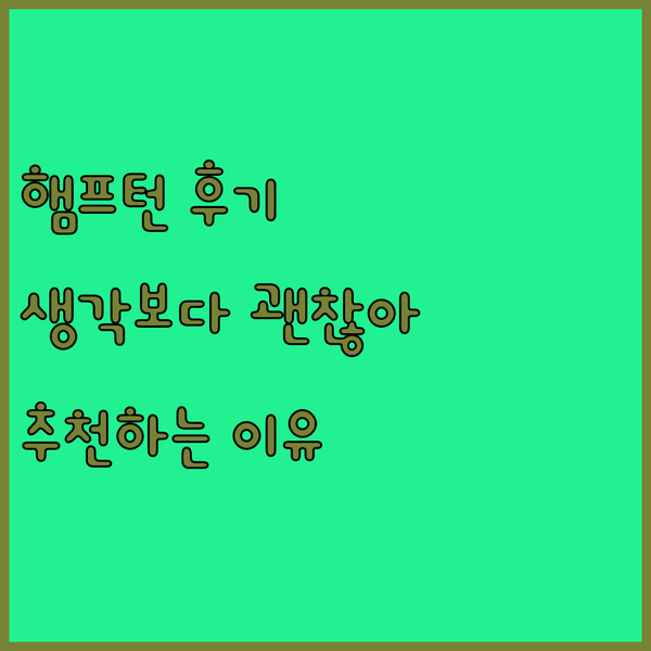 햄프턴 인 휴스턴 다운타운 후기..