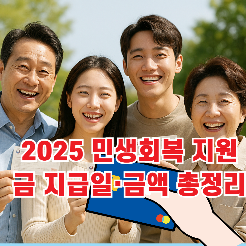 2025 민생회복 지원금 지급일·금액