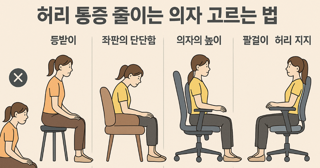 허리 건강을 위한 의자 선택