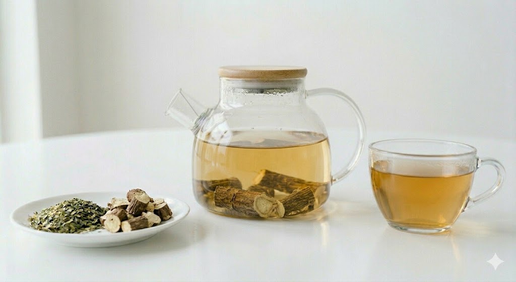 찢어질 듯한 목구멍 통증을 즉각 진정시키고 건조한 기관지 점막을 부드럽게 코팅하는 멀런 마시멜로루트 블랜딩 차 효능