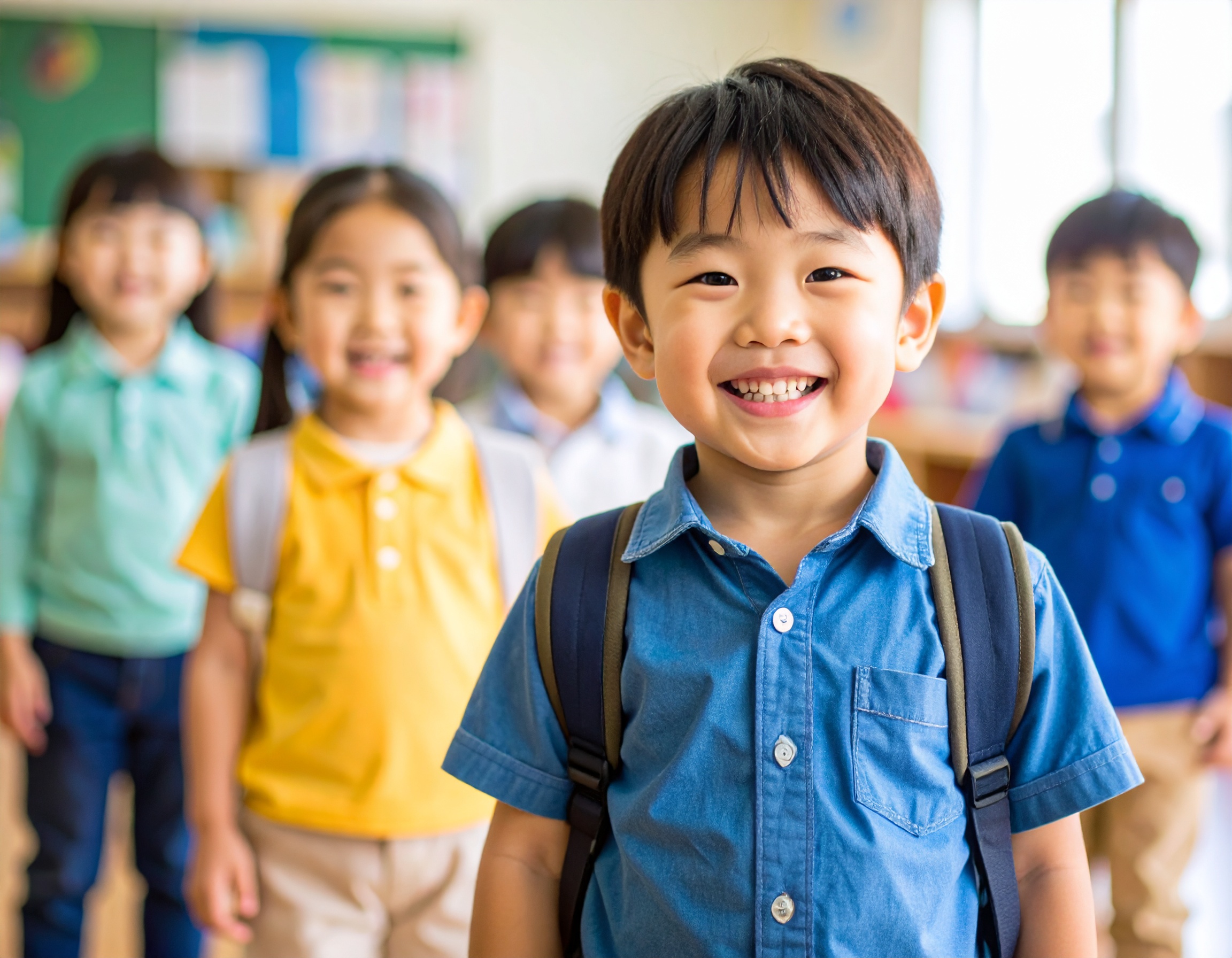 유아학비 지원, 환하게 웃는 유아들