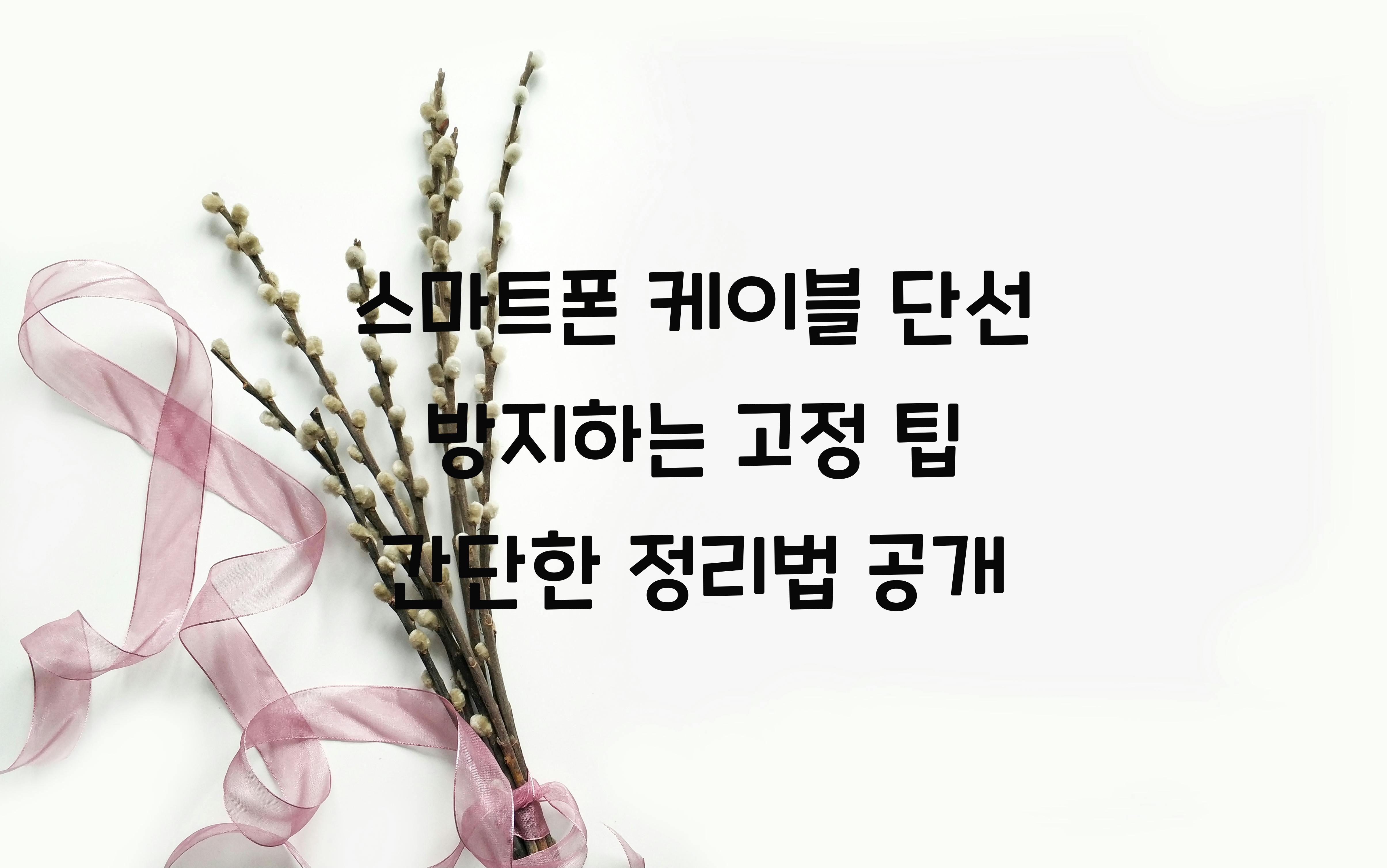 스마트폰 케이블 단선 방지하는 고정 팁