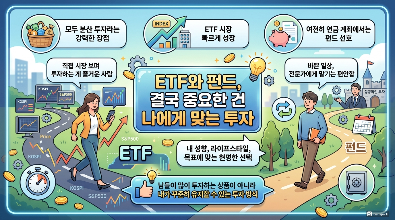 ETF와 펀드, 결국 중요한 건 &lsquo;나에게 맞는 투자&rsquo;