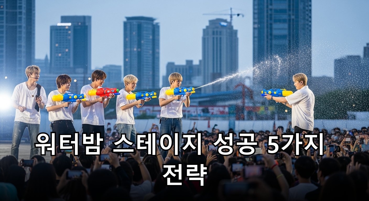 관객과 물총으로 소통하며 뜨거운 열기를 더하는 무대