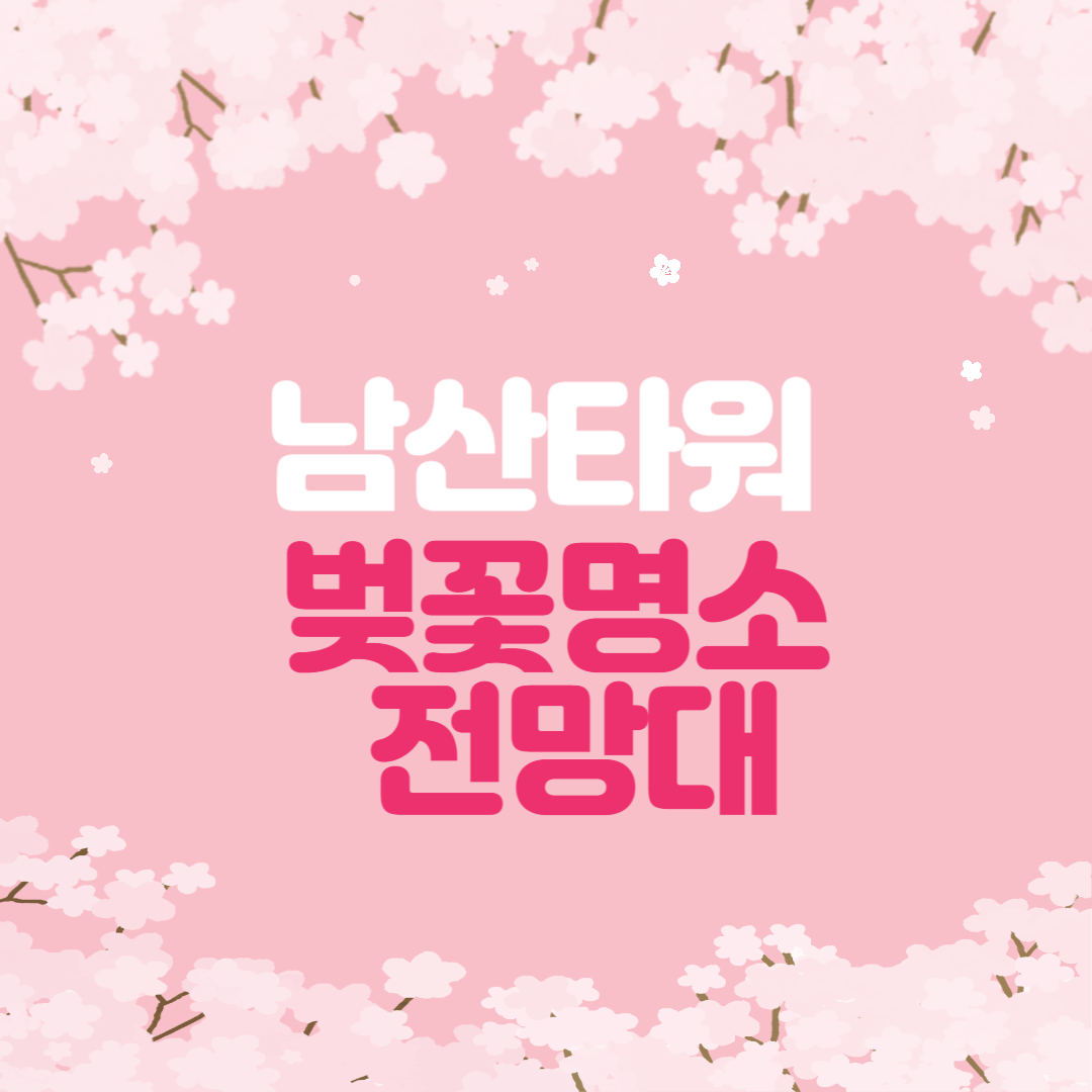 남산타워 벚꽃 명소 전망대 코스