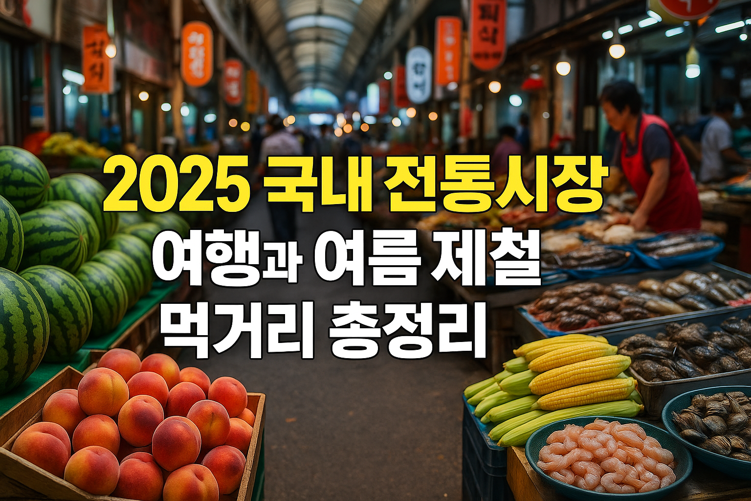 2025 국내 전통시장 여행과 여름 제철 먹거리 총정리