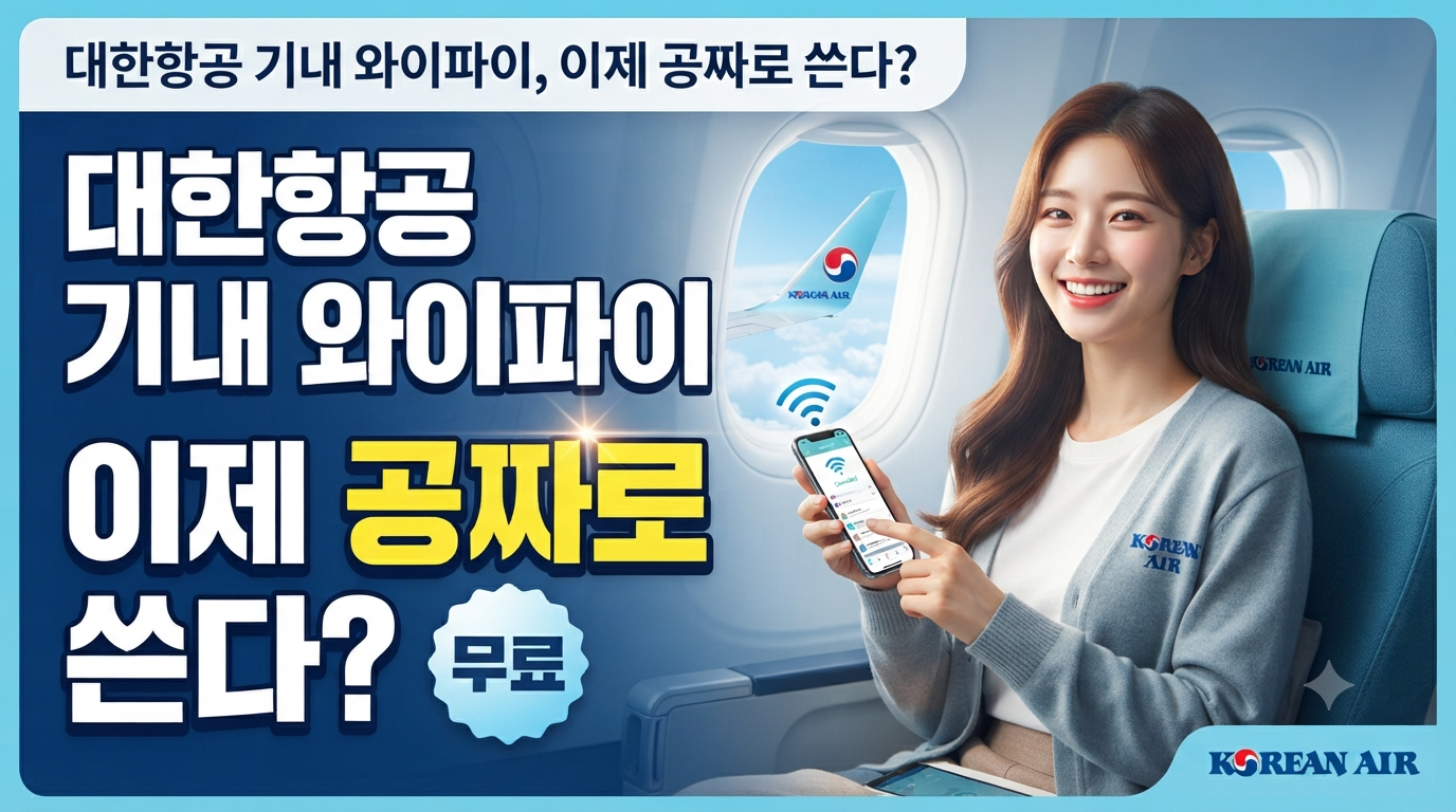 대한항공 기내 와이파이, 이제 공짜로 쓴다