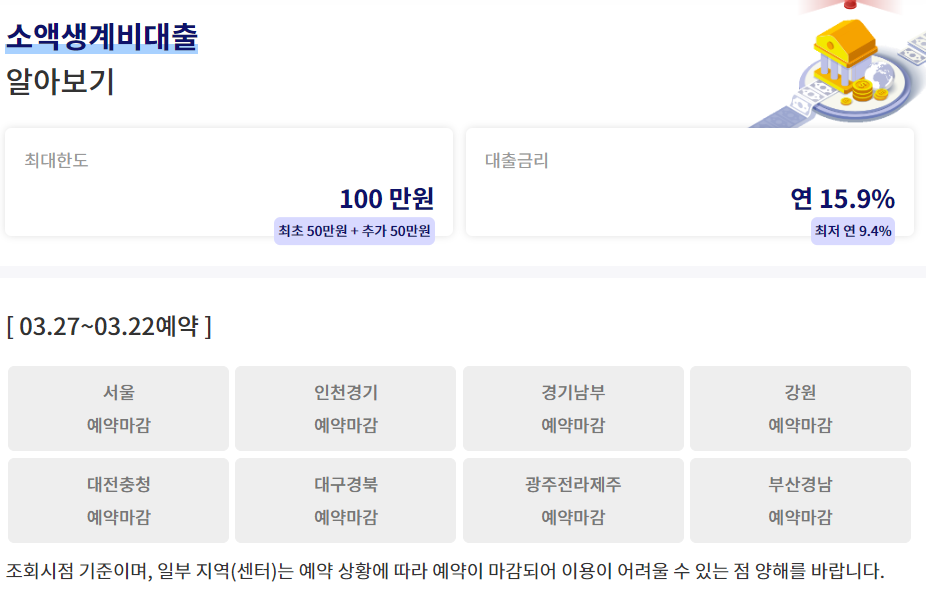 서민금융진흥원-홈페이지-소액생계비