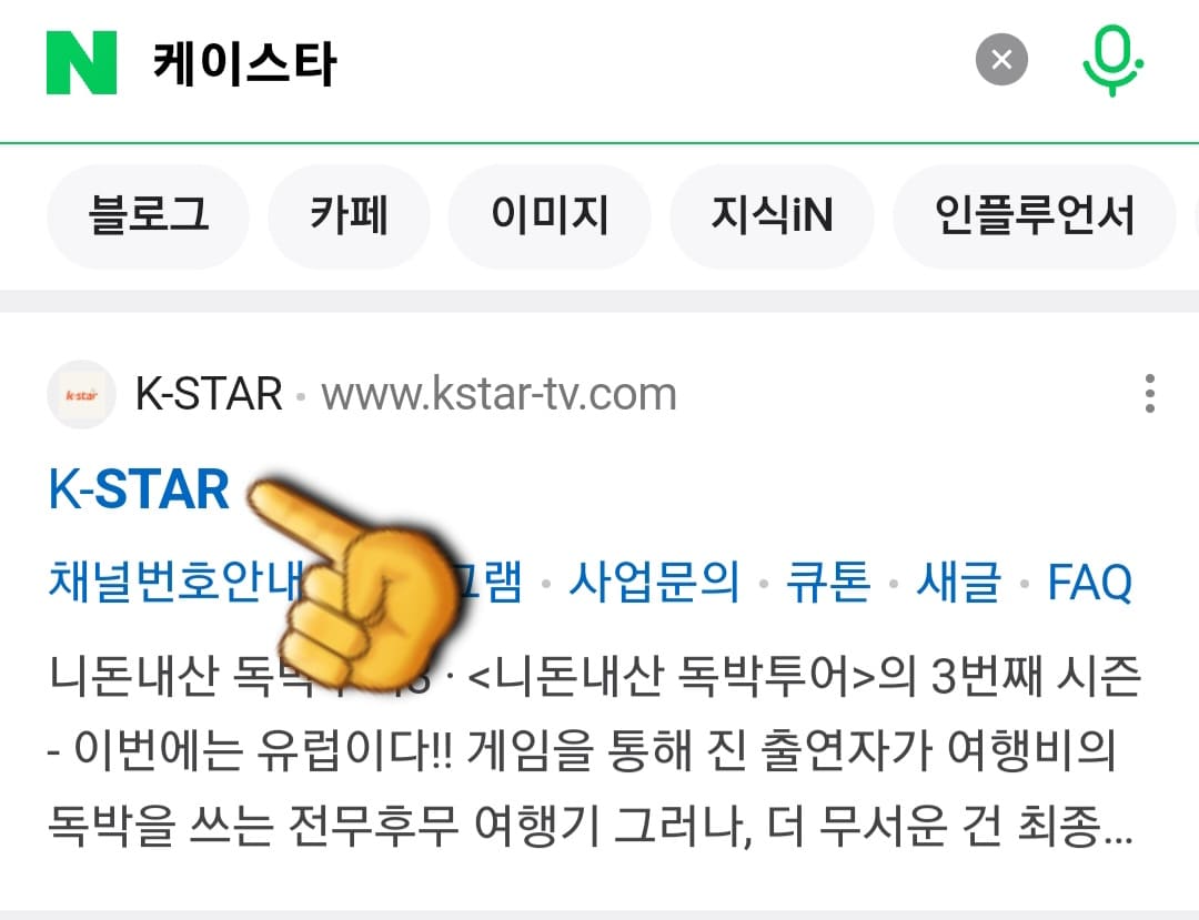 K-STAR(케이스타)-편성표-및-채널번호-확인-방법-안내-그다음&amp;#44;-상단에-나오는-K-STAR-공식-홈페이지를-클릭합니다.