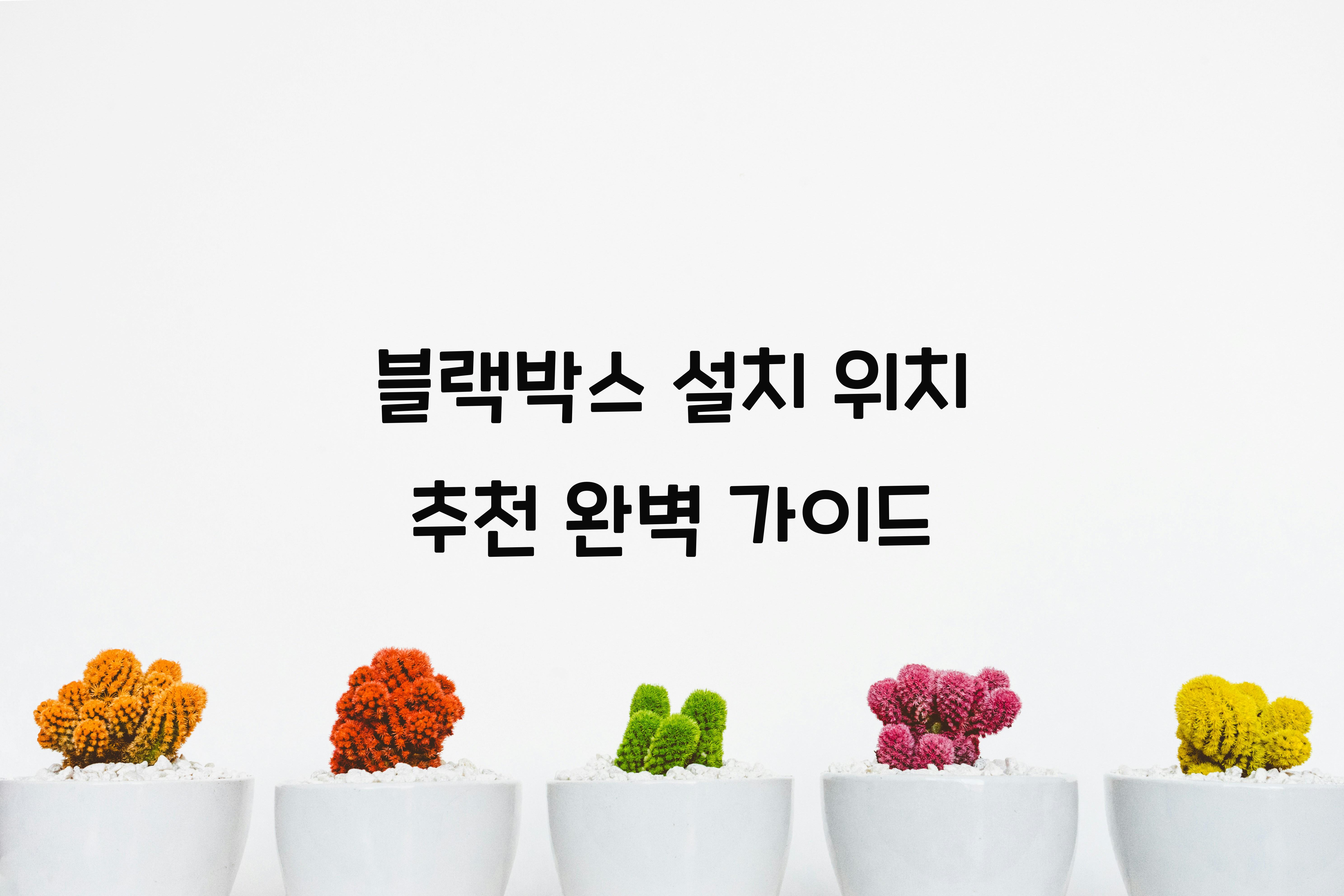 블랙박스 설치 위치 추천