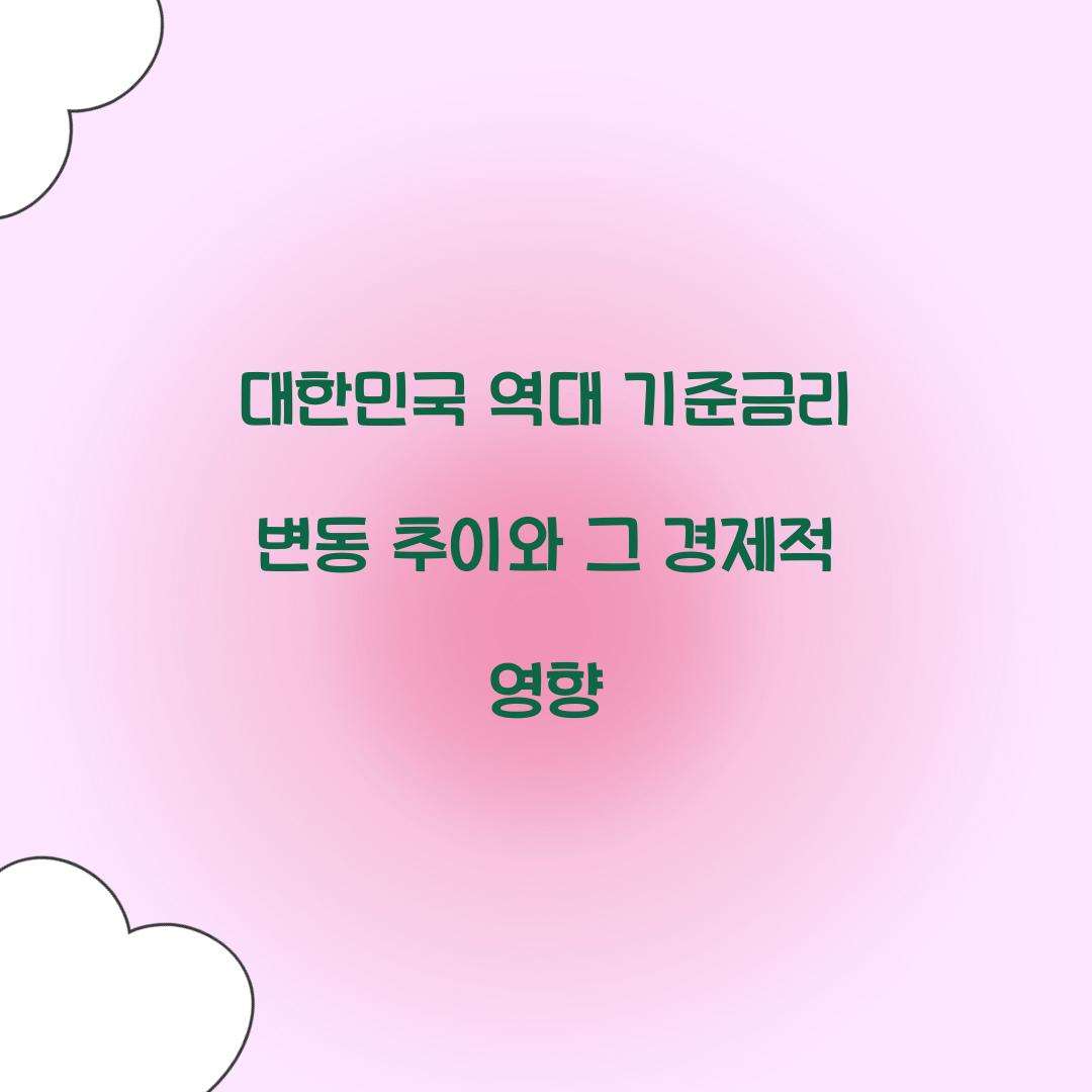 대한민국 역대 기준금리 변동 추이