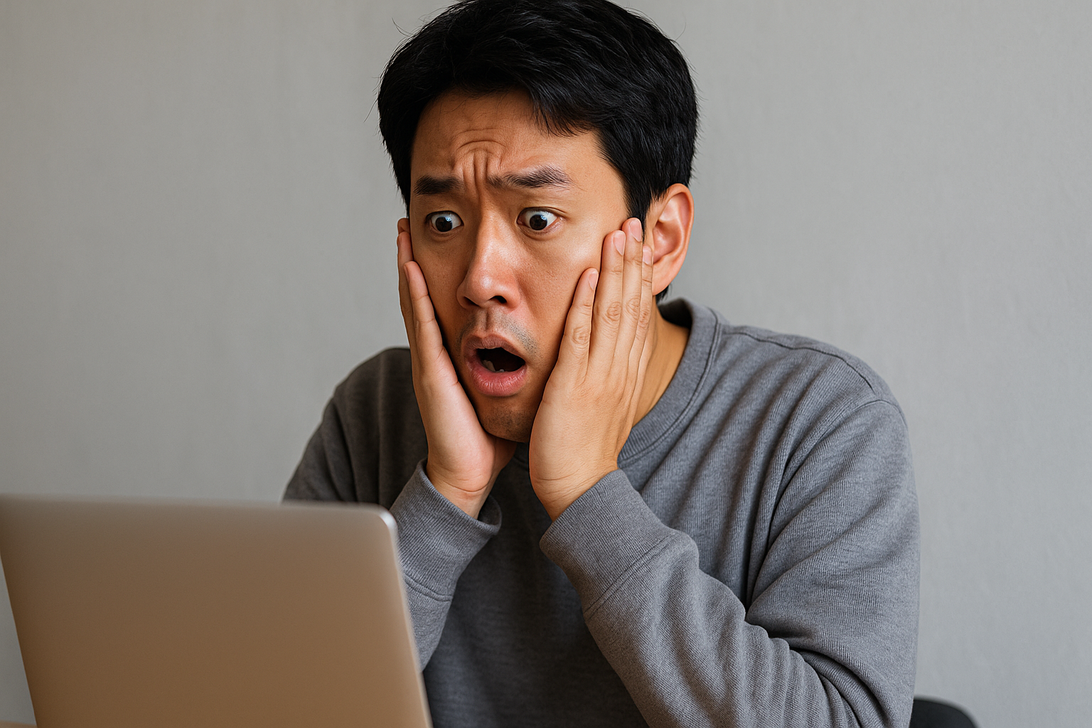 뉴스를 보며 깜짝 놀라는 소비자