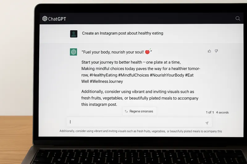 ChatGPT로 콘텐츠 부업을 기획하는 노트북 화면