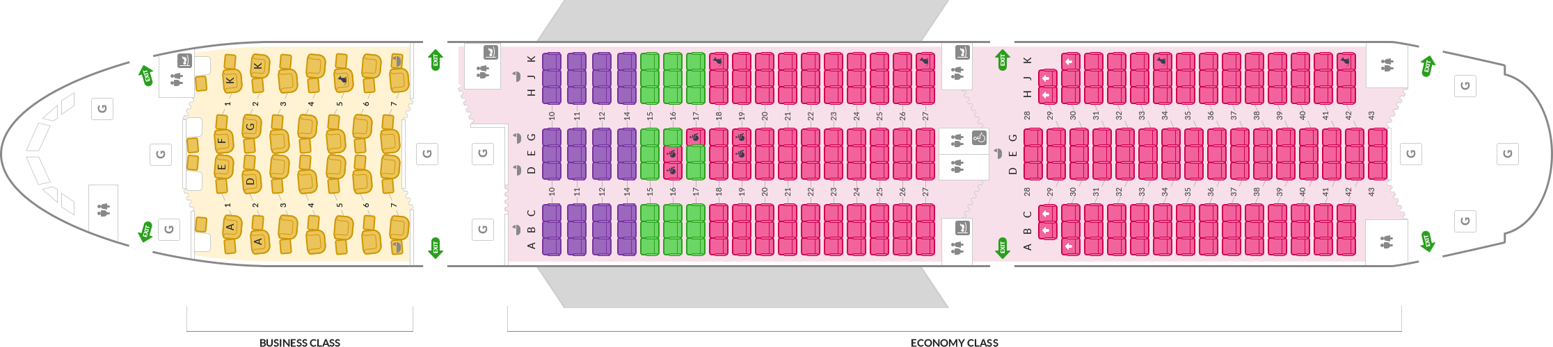 A350-900 좌석배치도