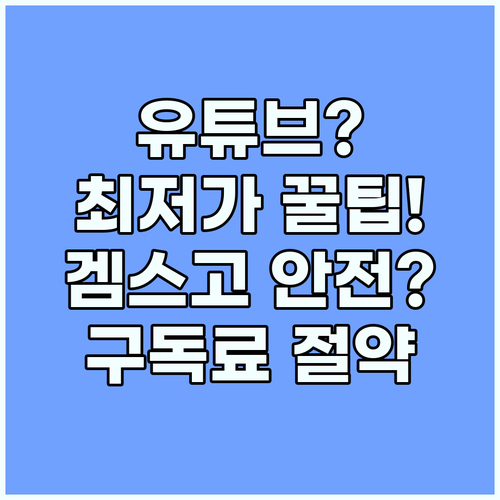 유튜브 프리미엄 공유 겜스고 최저가 ..