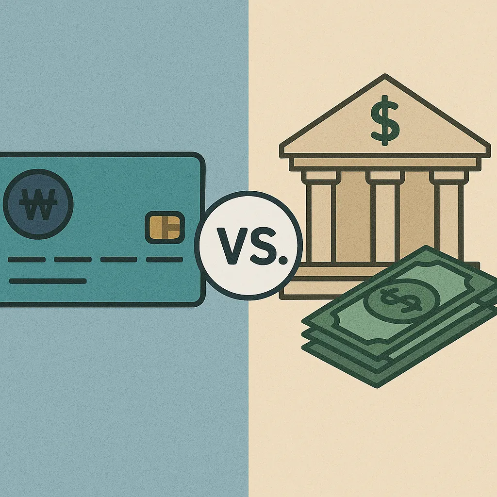 외환카드와-미국-달러-예금-계좌의-차이점을-시각적으로-비교한-이미지