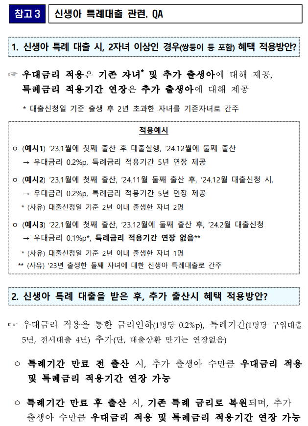 신생아 특례대출 국토교통부 보도자료