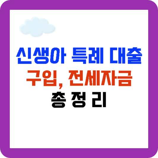 신생아 특례 대출 출산가구 주택 구입자금 전세자금 대출 지원 세부내용