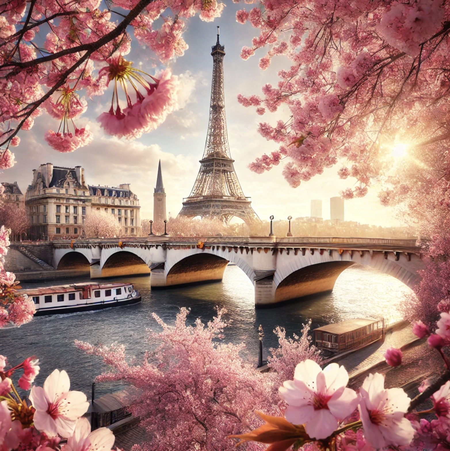 파리의 벚꽃풍경 이미지