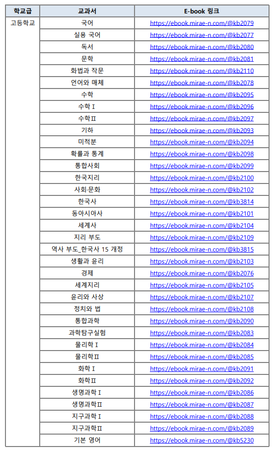 미래 엔 교과서 PDF