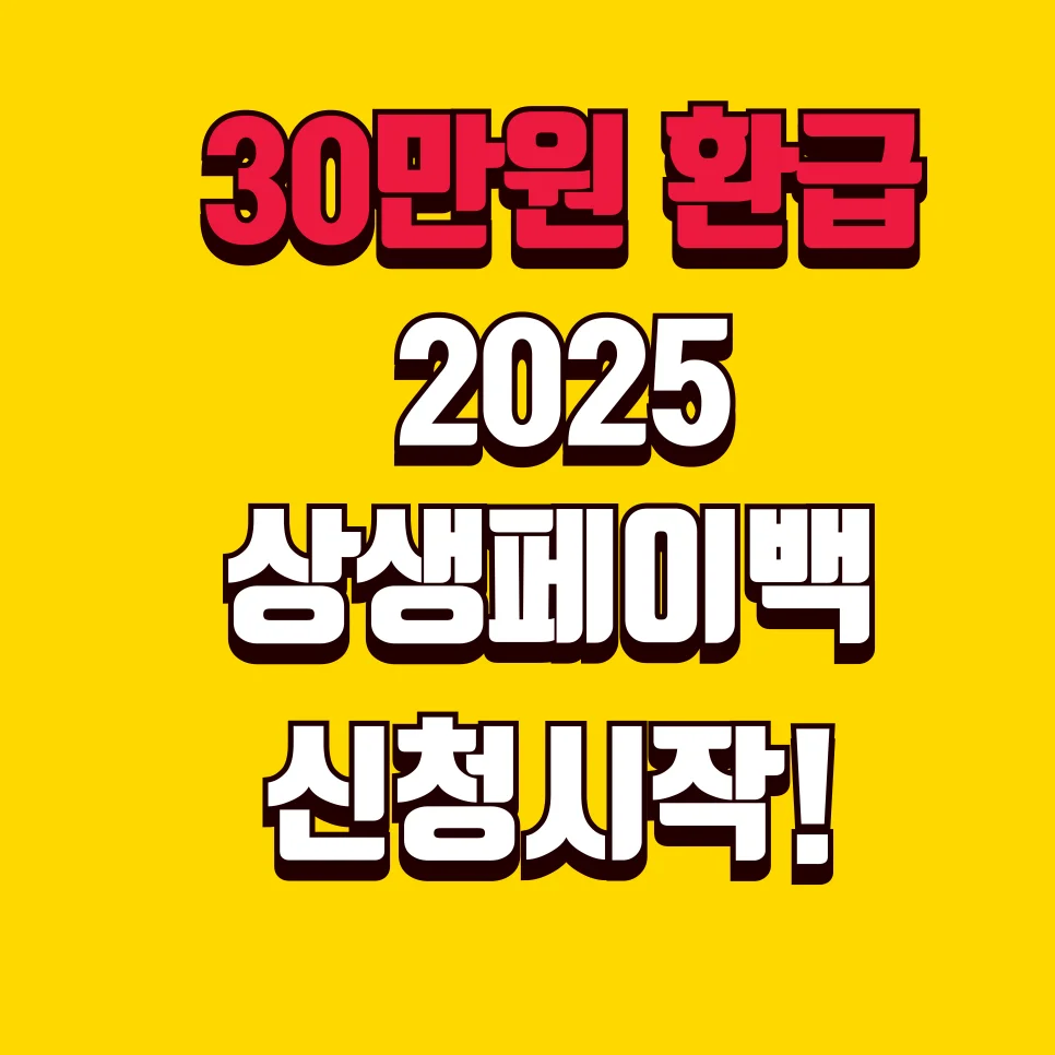 상생페이백 30만원 환급 신청시작