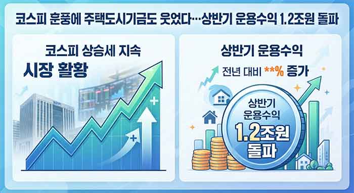 코스피 상승으로 운용수익 1.2조원을 돌파한 주택도시기금.