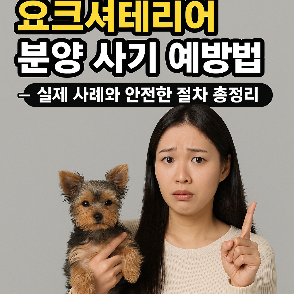 요크셔테리어 분양 사기 예방법
