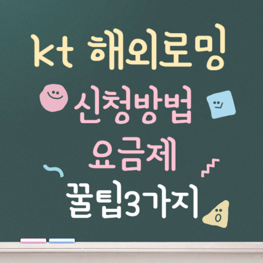kt 해외로밍 신청방법 및 요금제 안내