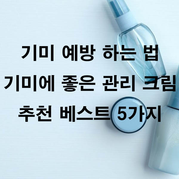 기미 예방 하는 법 기미에 좋은 관리 크림 추천 베스트 5가지