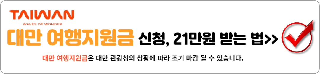 대만 여행지원금 신청 21만원 받기