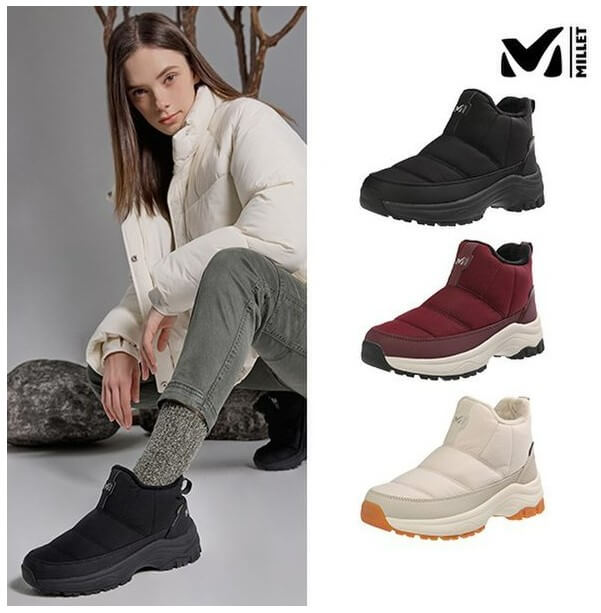 여성 23W 알파카 패딩 방한화