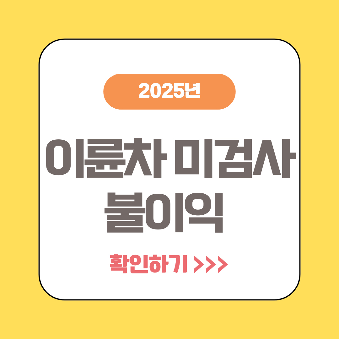 이륜차 미검사 불이익