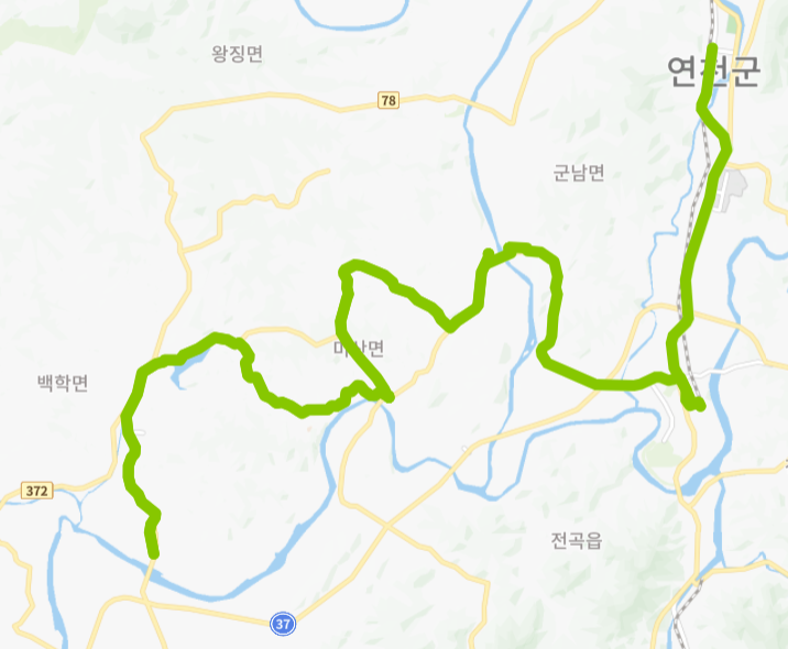 연천-70번-버스-노선-지도