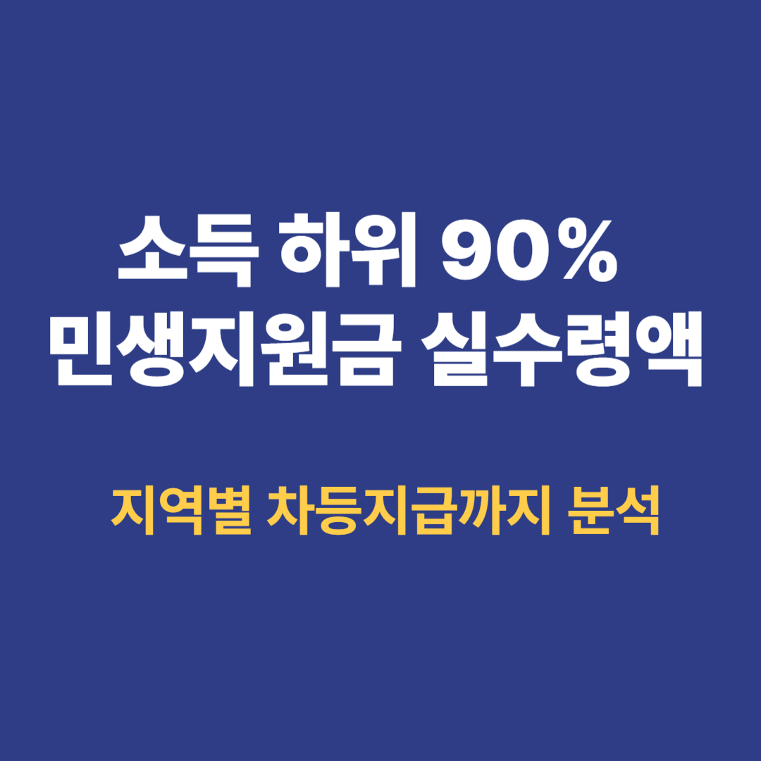 소득 하위 90% 민생지원금 실수령액은?