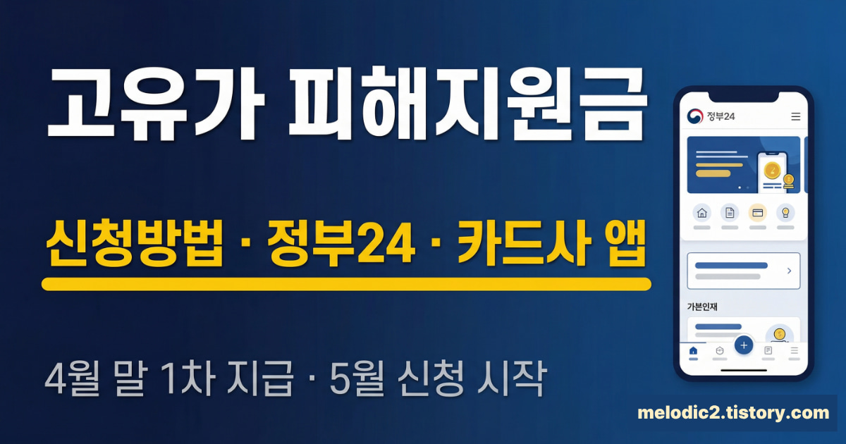 고유가 피해지원금 정부24 주민센터 신청 단계별 가이드
