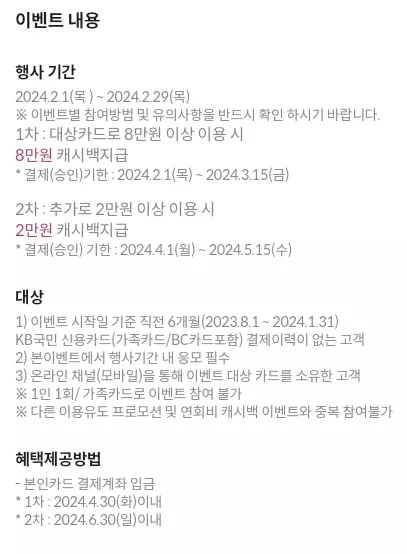 2024년+2월+국민+신용카드+신규발급+혜택+참여방법