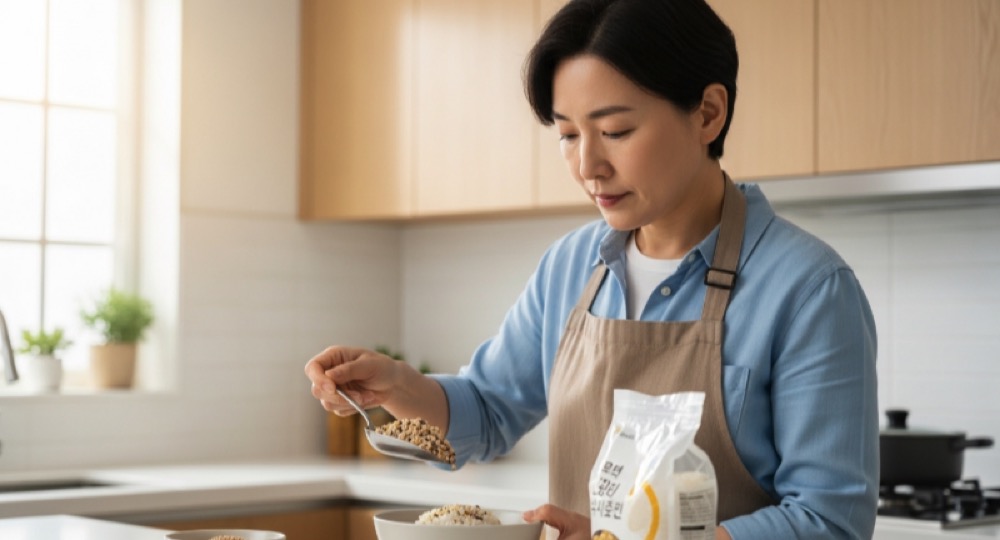 식단 바꾸는 모습