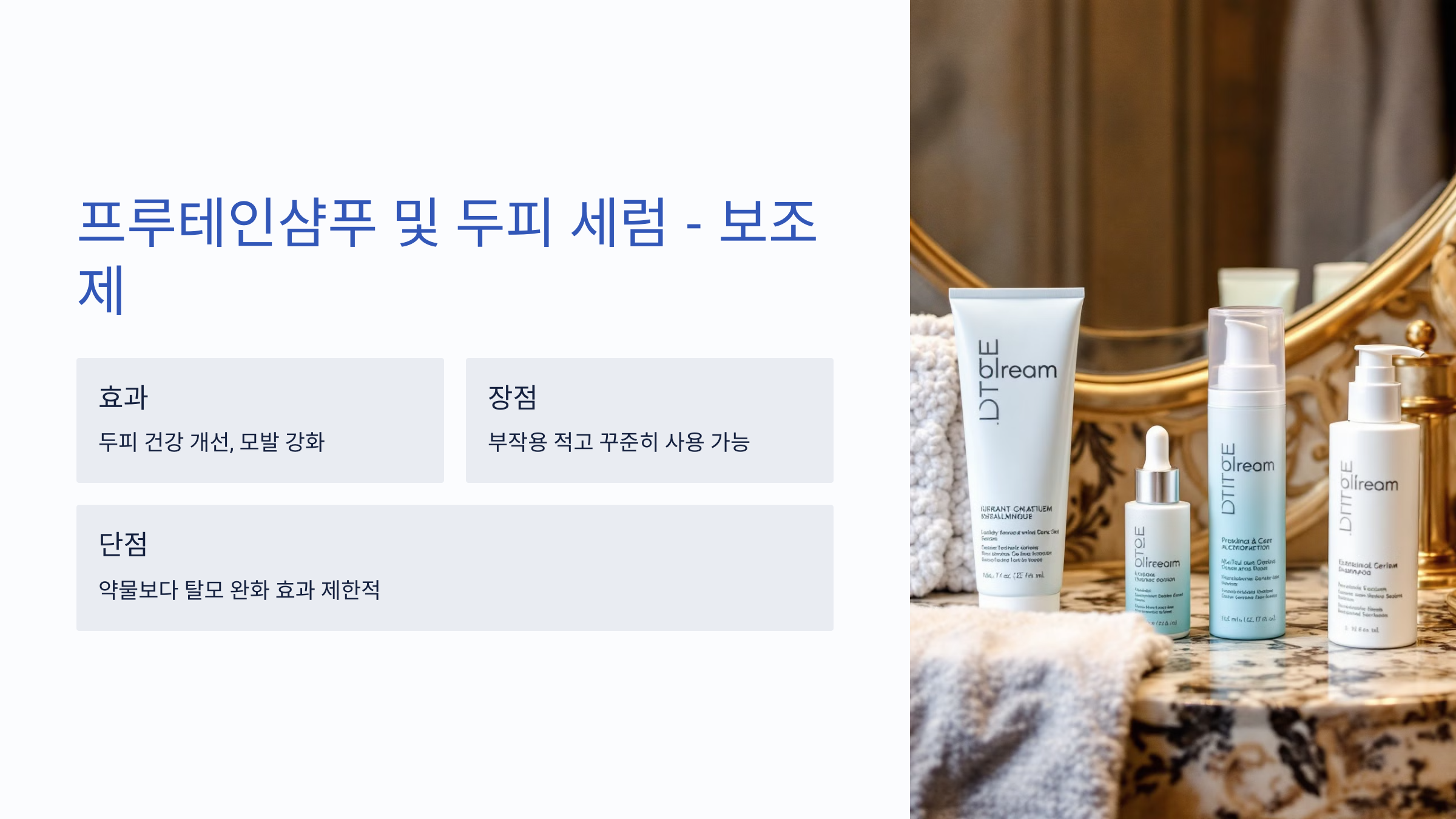 프루테인샴푸 및 두피 세럼 - 보조제