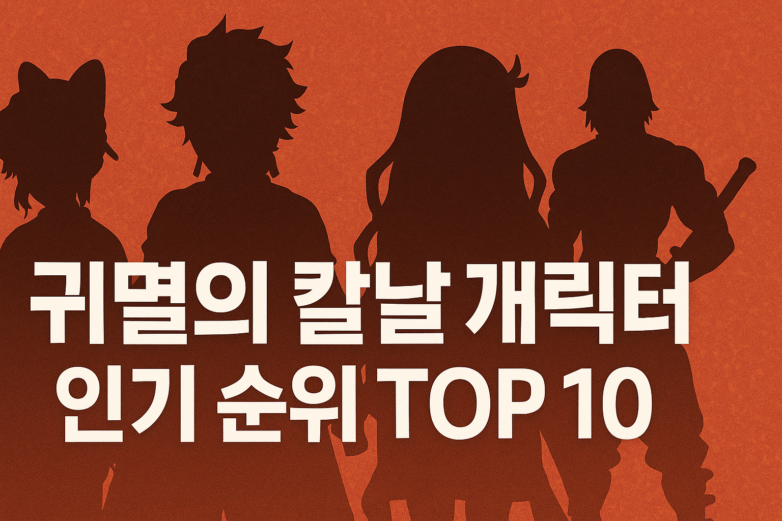 귀멸의 칼날 캐릭터 인기 순위 TOP 10