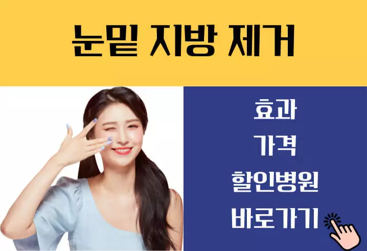 눈밑지방제거 수술비용 실비