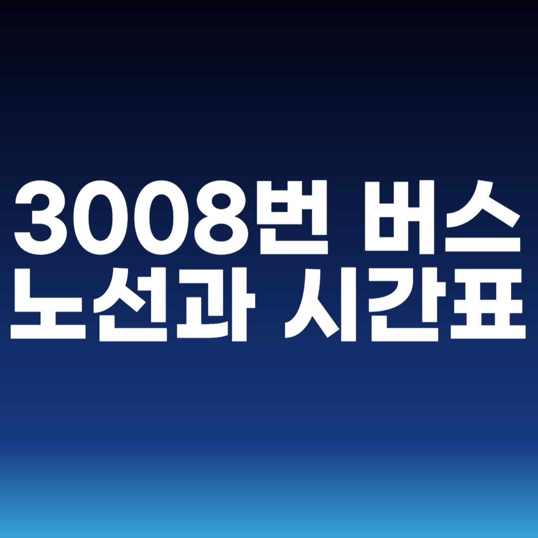 3008번 버스 노선과 시간표